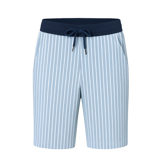 Phil & Co Heren korte pyjamabroek gestreept/effen blauw 2-pack PH-6174-02 large