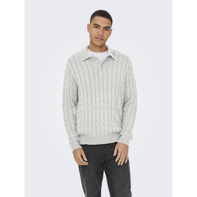 Only & Sons Onskicker rlx ls cabel polo knit l 22035116 large