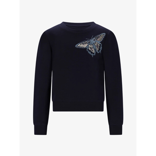 Le Chic Meisjes sweater odette big butterfly in the navy C508-5301-192 large