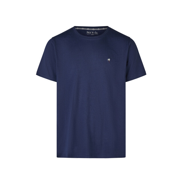 Phil & Co Heren shortama korte pyjama set palm blauw PH-536-02 large
