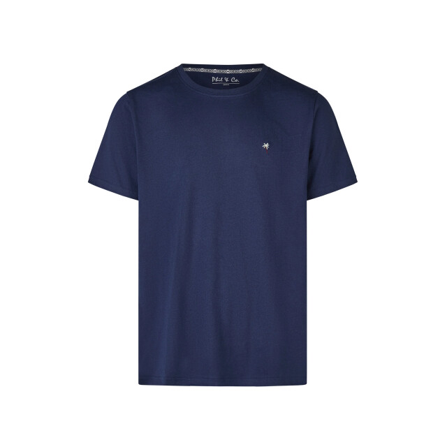 Phil & Co Heren shortama korte pyjama set palm blauw PH-536-02 large