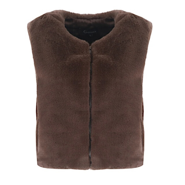 G-Maxx Gilet lalita dark brown Lalita - Dark brown large