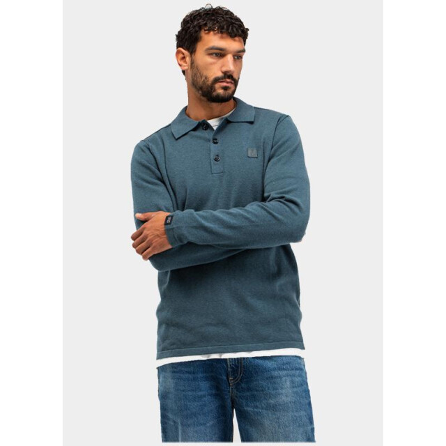 Butcher of Blue Polo lange mouw clifden polo m2126015/817 199112 large