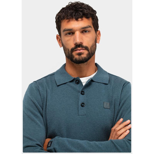 Butcher of Blue Polo lange mouw clifden polo m2126015/817 199112 large