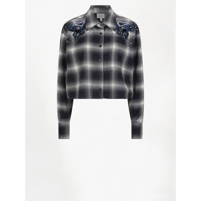 Dante 6 D6 eason check embellished shirt D6 Eason Check Embellished Shirt/4900 Nocturnal Blue large