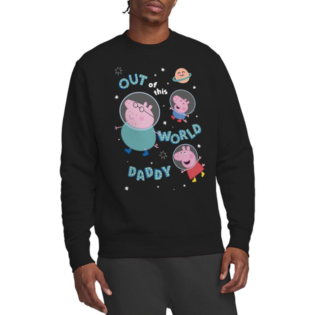 Peppa Pig Uniseks adult out of this world papa pig sweatshirt UTTV21373_black large