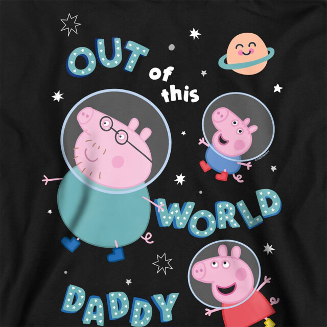 Peppa Pig Uniseks adult out of this world papa pig sweatshirt UTTV21373_black large