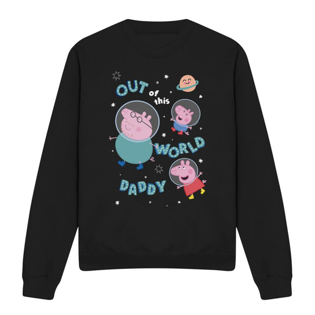 Peppa Pig Uniseks adult out of this world papa pig sweatshirt UTTV21373_black large