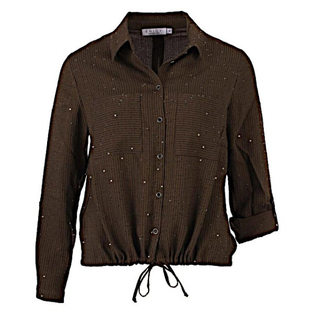 Enjoy Blouse 882332 donker 882332 - Donkerbruin large