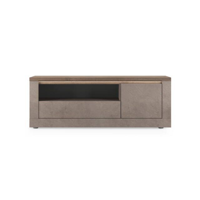 CaliCosy Tv-meubel met 1 deur, 1 lade en 1 nis, brons en kwik effect, l160 cm ischia 3321770 large