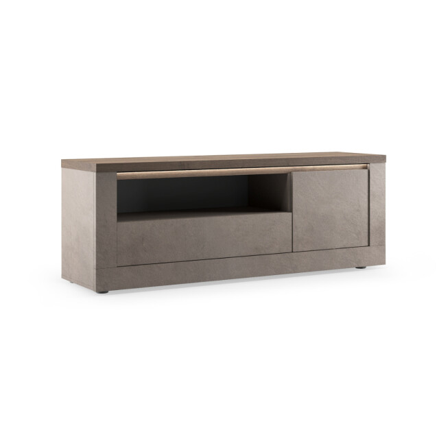 CaliCosy Tv-meubel met 1 deur, 1 lade en 1 nis, brons en kwik effect, l160 cm ischia 3321770 large
