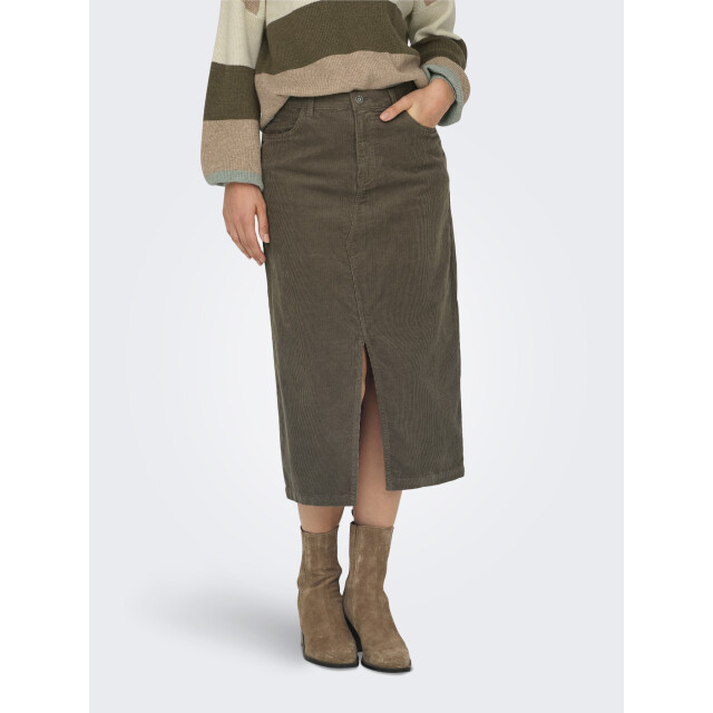 Only onlmoxie hw long slit cord skirt cc 15325088 coffee quartz 06415.882.0001 large