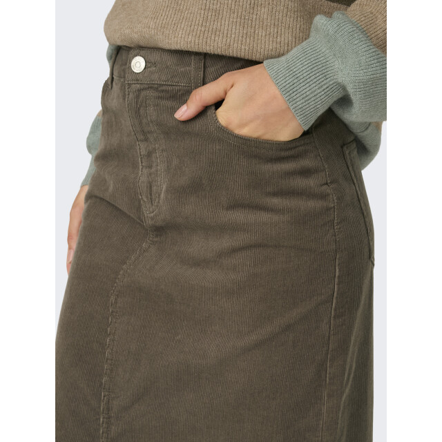 Only onlmoxie hw long slit cord skirt cc 15325088 coffee quartz 06415.882.0001 large