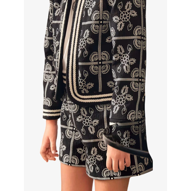 Abel & Lula Meisjes short jacquard zwart 5-715-8 large