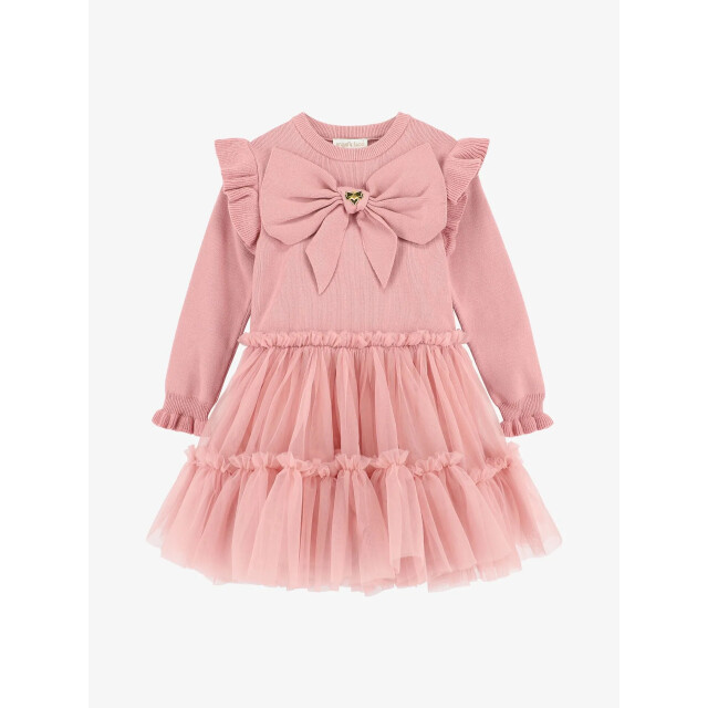 Angels Face Meisjes jurk bliss knitted tulle BLISS-KNITTED-AND-TULLE-DRESS-TEA-ROSE large