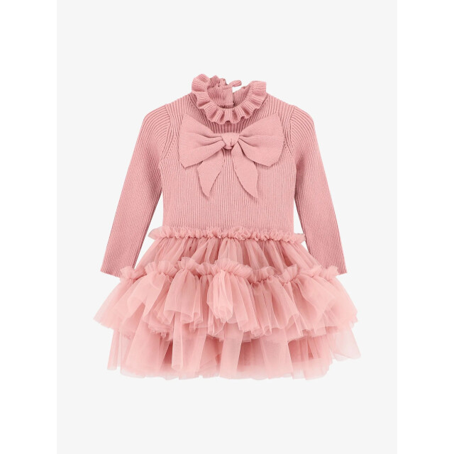 Angels Face Meisjes baby jurk bliss knitted tulle BLISS-BABY-KNITTED-AND-TULLE-DRESS-TEA-ROSE large