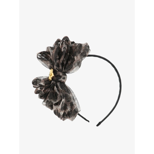 Angels Face Meisjes haarband gladys bow zwart GLADYS-BOW-ALICEBAND-BLACK-LEOPARD large