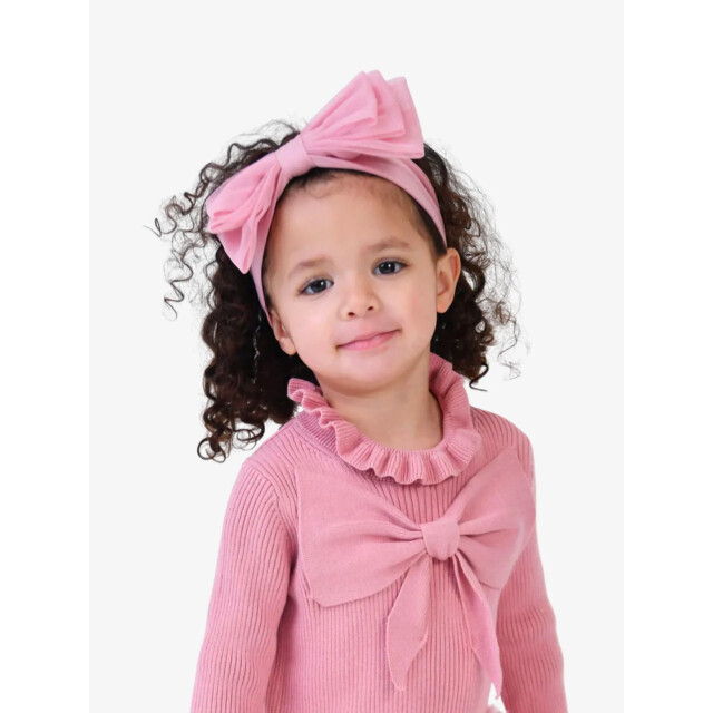 Angels Face Meisjes baby haarband tiff tulle TIFF-TULLE-BABY-HEADBAND-TEA-ROSE large