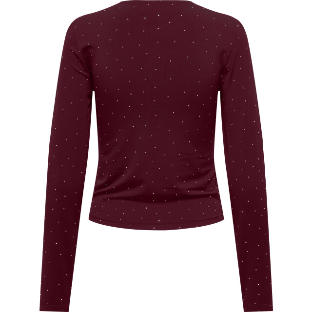 Only Onlzita l/s o-neck top bf jrs cabernet/silver rhin 15358986-182651001 large