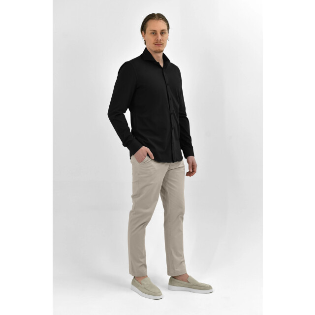 Vercate Strijkvrij overhemd japanese knitted - VC-JPKD-SF-BLK large