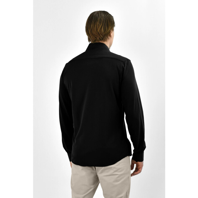 Vercate Strijkvrij overhemd japanese knitted - VC-JPKD-SF-BLK large