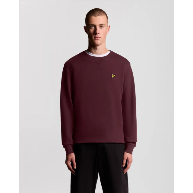 Lyle and Scott Ml424vog crew neck - burgundy heren sweater Burgundy/ML424VOG Crew Neck Sweat large