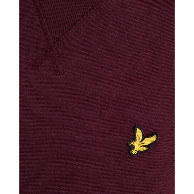 Lyle and Scott Ml424vog crew neck - burgundy heren sweater Burgundy/ML424VOG Crew Neck Sweat large