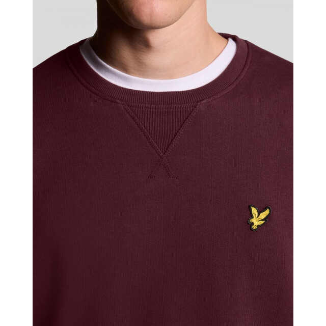 Lyle and Scott Ml424vog crew neck - burgundy heren sweater Burgundy/ML424VOG Crew Neck Sweat large