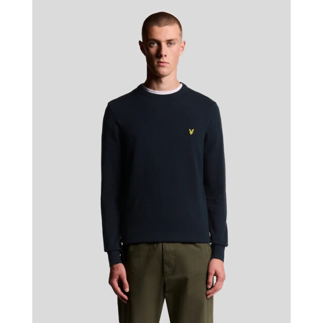Lyle and Scott Kn2136v dark navy heren trui - Dark Navy/KN2136V large
