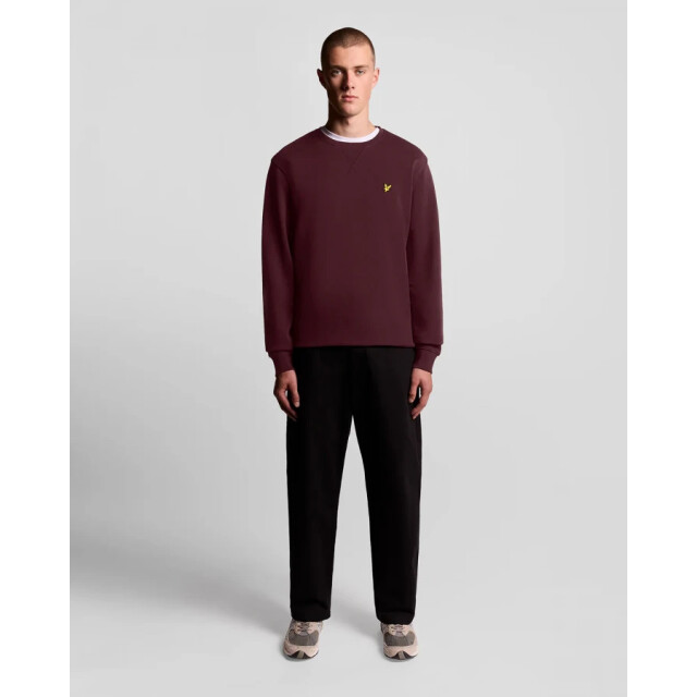 Lyle and Scott Ml424vog crew neck - burgundy heren sweater Burgundy/ML424VOG Crew Neck Sweat large