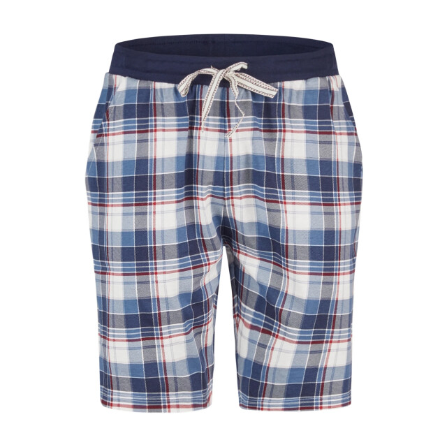 Phil & Co Heren shortama korte pyjama set donkerblauw geruit PH-6103-02 large