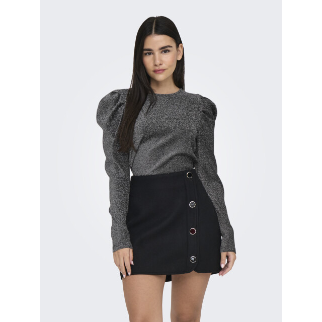 Only onlrich l/s glitter puff top jrs 15278055 silver glitter 06012.915.0091 large