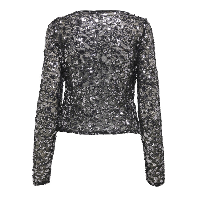 Only onlpalema ls lace sequin top wvn 15359848 silver sequins 06012.915.0007 large