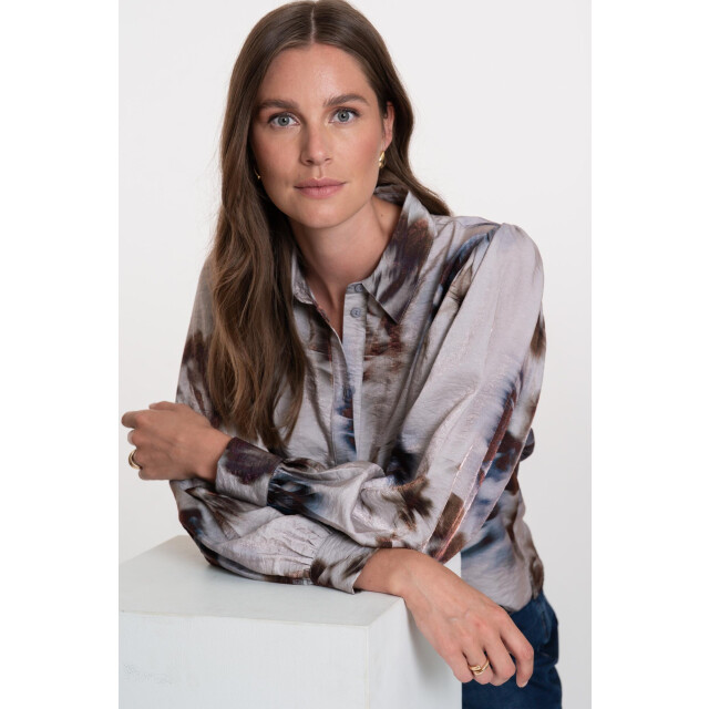 Geisha blouse 53936-20 925 grey/blue 06615.970.0010 large