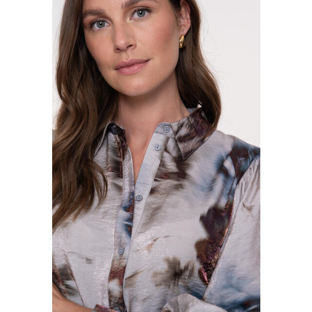 Geisha blouse 53936-20 925 grey/blue 06615.970.0010 large