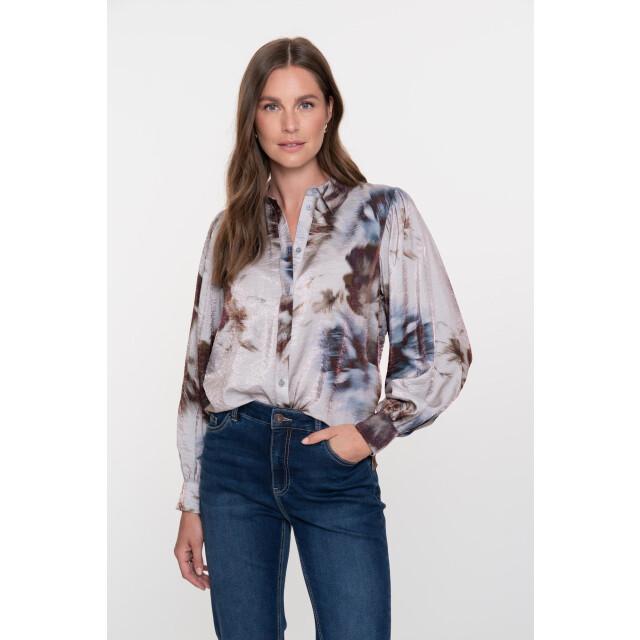 Geisha blouse 53936-20 925 grey/blue 06615.970.0010 large