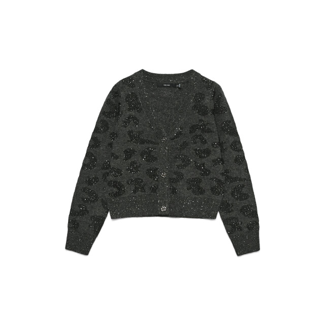 Vero Moda vmzuzu ls v-neck cardigan 10339337 dark grey melange 06741.970.0013 large