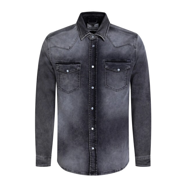 Gabbiano Heren overhemd jogg denim 335734 204 dark grey Gabbiano Overhemd 335734 204DarkGrey large