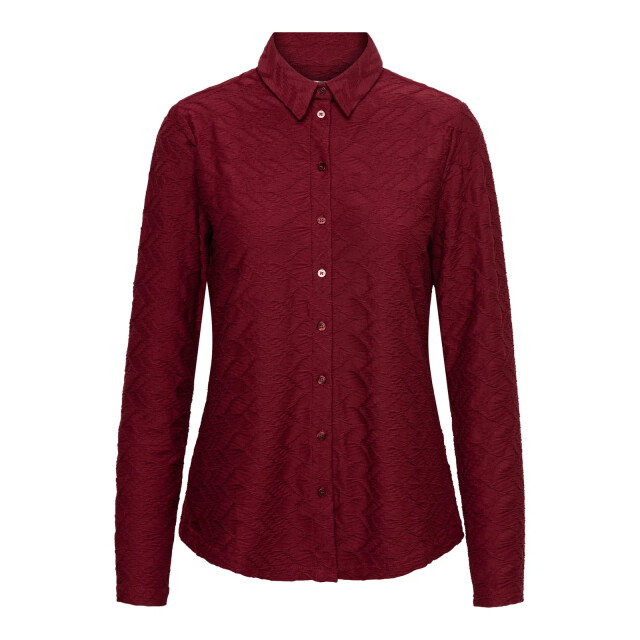 &Co Woman Lotte jaquard top- LOTTE JAQUARD WINE RED large