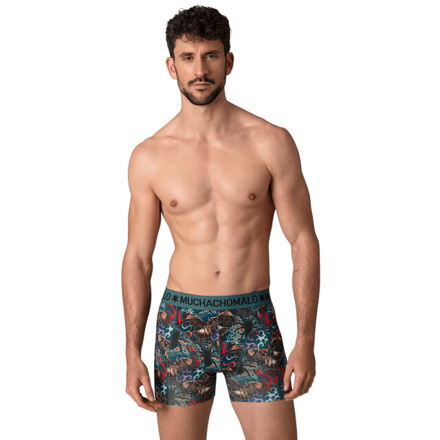 Muchachomalo Heren 12-pack boxershorts print/effen U-GOLDEN1010-16 large