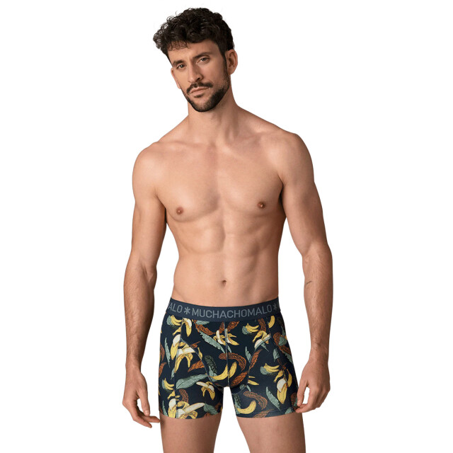 Muchachomalo Heren 12-pack boxershorts print/effen U-GOLDEN1010-16 large