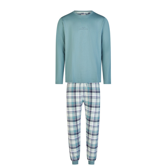 Phil & Co Heren pyjama set lang geruit groen PH-6107-02 large