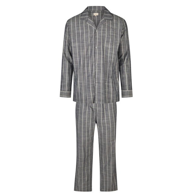 Phil & Co Heren pyjama set lang knoopsluiting geweven katoen gestreept PH-6119-02 large