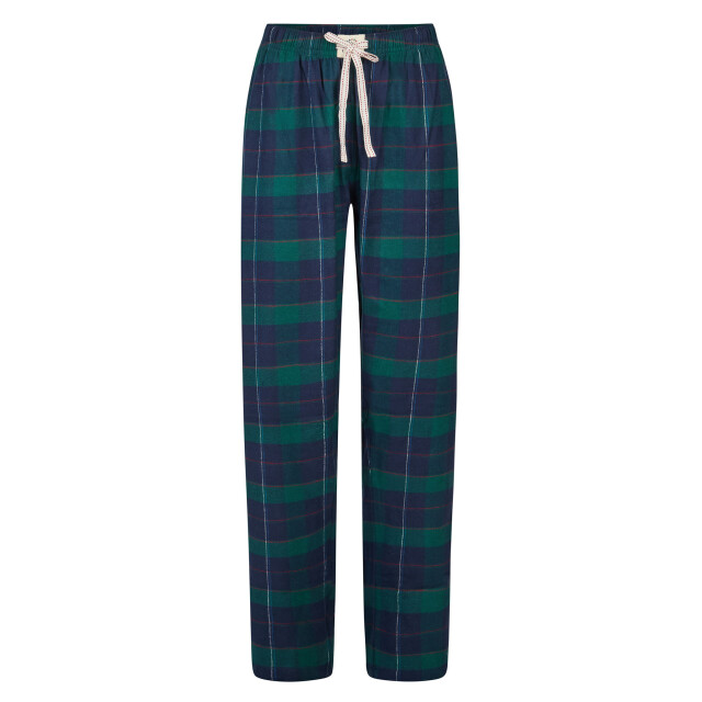 Happy Shorts Dames kerst pyjama set shirt + broek giftbox grijs/groen geruit flanel HS-1273 large