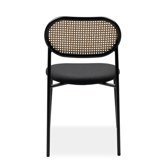 CaliCosy Set van 4 stoelen van gevlochten rotan met metalen frame, 47 cm mozart 3198258 large