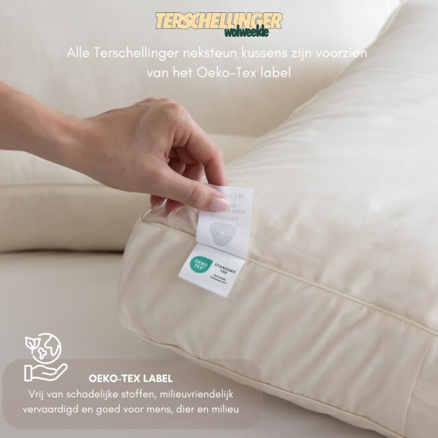 Terschellinger Wolweelde Terschellinger 100% natuurlijk wollen neksteunkussen 50 x 60 cm hoofdkussen 3060043 large