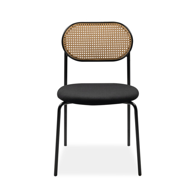 CaliCosy Set van 4 stoelen van gevlochten rotan met metalen frame, 47 cm mozart 3198258 large