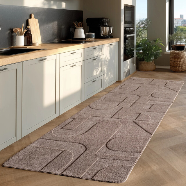 Muratap Japandi vloerkleed hoogpolig scandinavisch design 3d-effect - 3321909 large