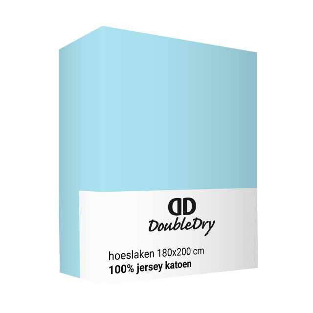 DoubleDry Jersey stretch hoeslaken 100% katoen tweepersoons 180x200 cm - 3331802 large