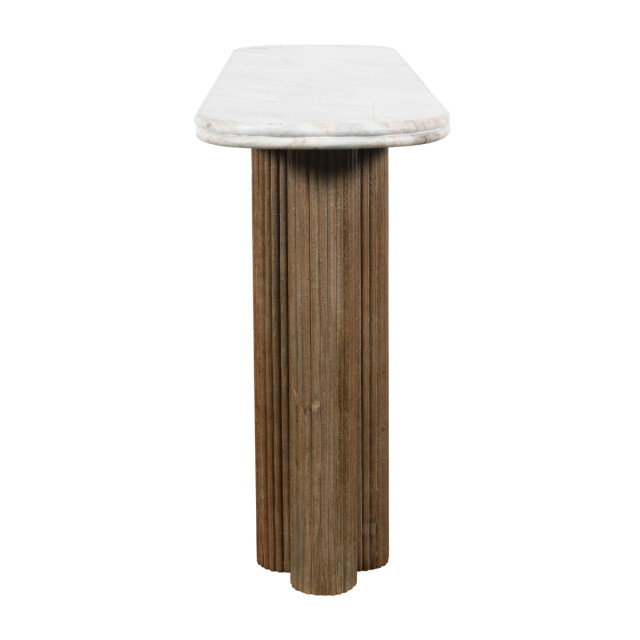 Signature Consoletafel van massief hout en marmer buren 3330623 large
